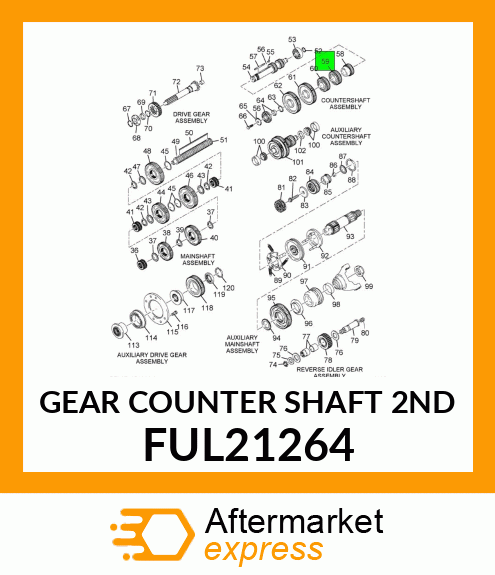 GEAR COUNTER SHAFT 2ND FUL21264