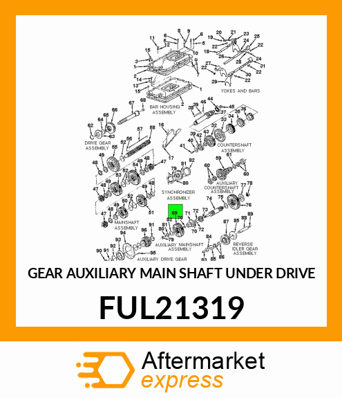 GEAR AUXILIARY MAIN SHAFT UNDER DRIVE FUL21319