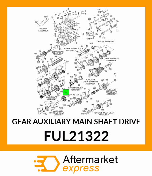 GEAR AUXILIARY MAIN SHAFT DRIVE FUL21322
