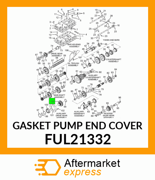 GASKET PUMP END COVER FUL21332