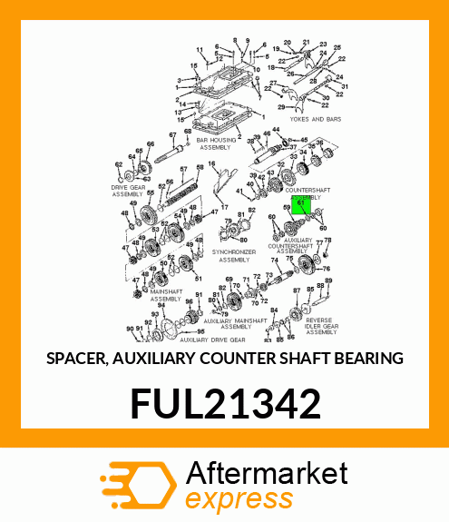 SPACER, AUXILIARY COUNTER SHAFT BEARING FUL21342