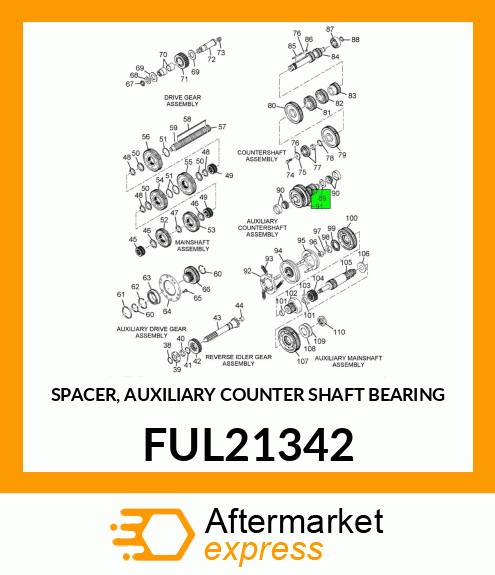 SPACER, AUXILIARY COUNTER SHAFT BEARING FUL21342