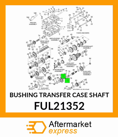 BUSHING TRANSFER CASE SHAFT FUL21352