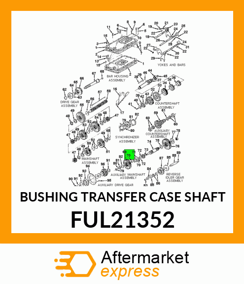 BUSHING TRANSFER CASE SHAFT FUL21352