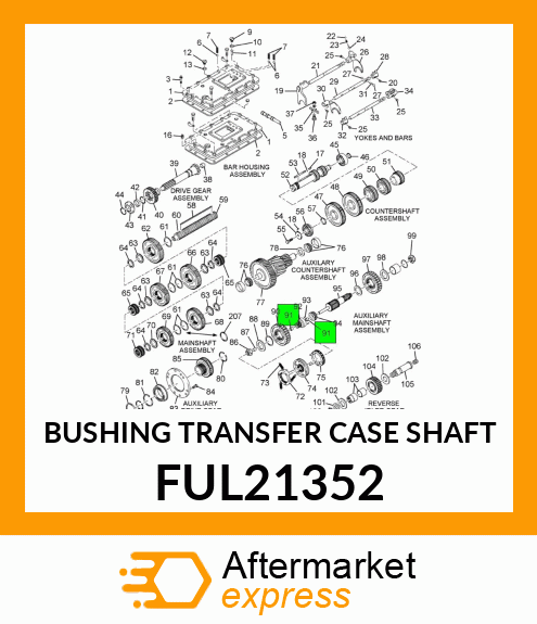 BUSHING TRANSFER CASE SHAFT FUL21352