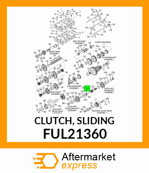 CLUTCH, SLIDING FUL21360