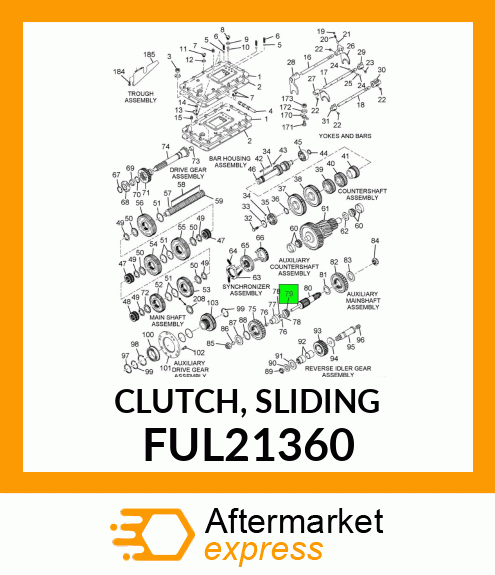 CLUTCH, SLIDING FUL21360
