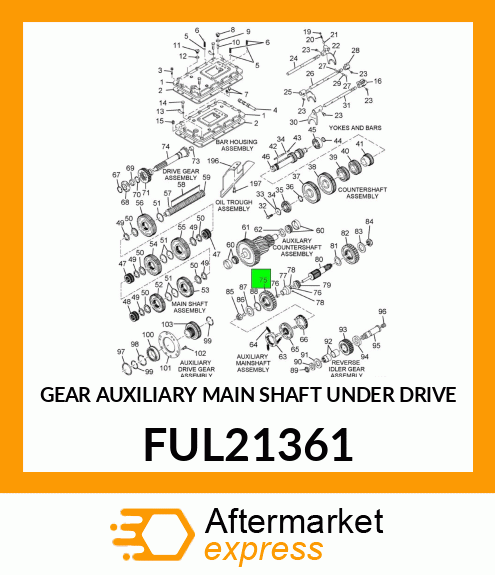 GEAR AUXILIARY MAIN SHAFT UNDER DRIVE FUL21361