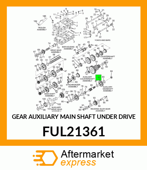 GEAR AUXILIARY MAIN SHAFT UNDER DRIVE FUL21361