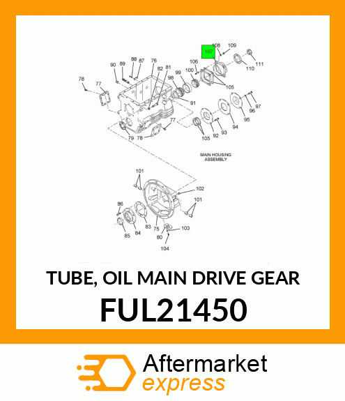 TUBE, OIL MAIN DRIVE GEAR FUL21450