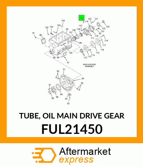 TUBE, OIL MAIN DRIVE GEAR FUL21450