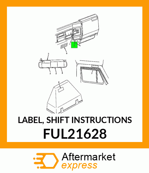 LABEL, SHIFT INSTRUCTIONS FUL21628