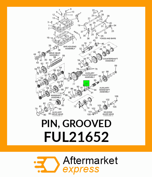 PIN, GROOVED FUL21652