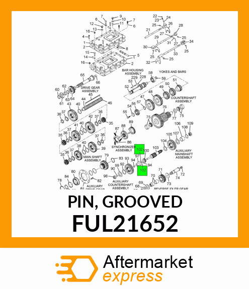 PIN, GROOVED FUL21652