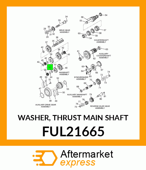 WASHER, THRUST MAIN SHAFT FUL21665