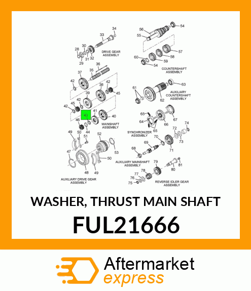 WASHER, THRUST MAIN SHAFT FUL21666