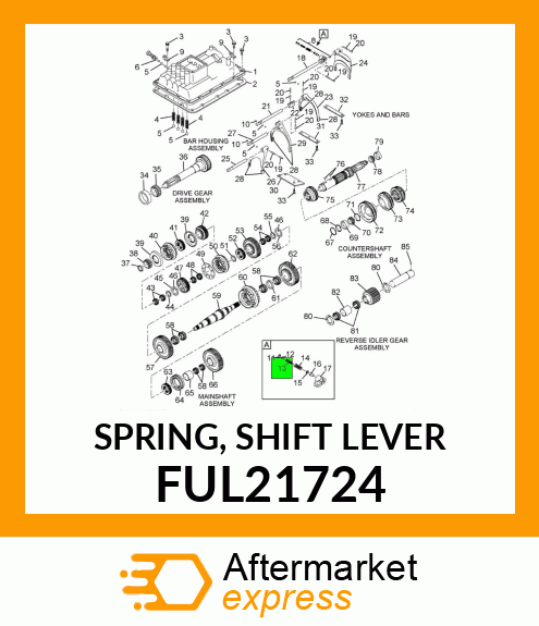 SPRING, SHIFT LEVER FUL21724