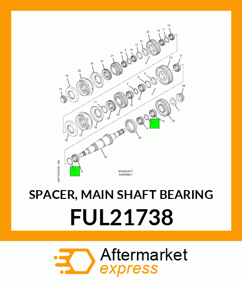 SPACER, MAIN SHAFT BEARING FUL21738
