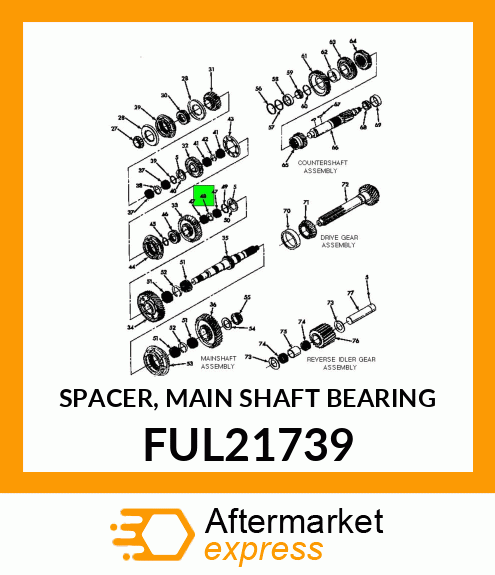SPACER, MAIN SHAFT BEARING FUL21739