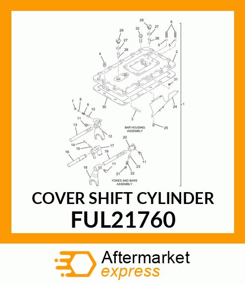 COVER SHIFT CYLINDER FUL21760