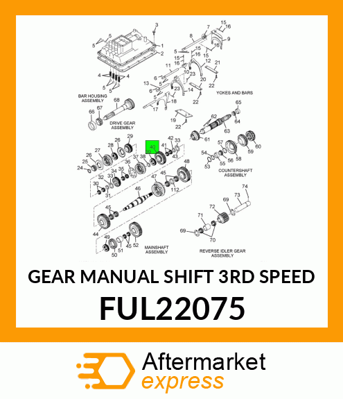 GEAR MANUAL SHIFT 3RD SPEED FUL22075