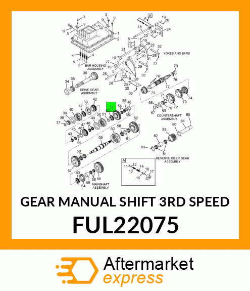 GEAR MANUAL SHIFT 3RD SPEED FUL22075