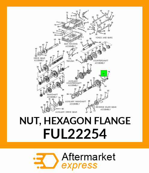 NUT, HEXAGON FLANGE FUL22254