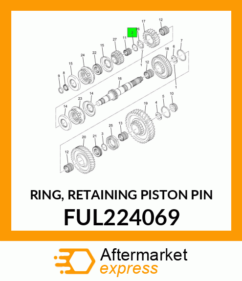 RING, RETAINING PISTON PIN FUL224069