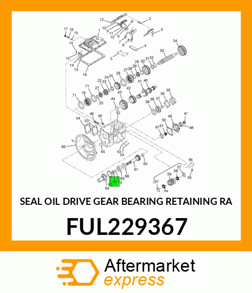 SEAL OIL DRIVE GEAR BEARING RETAINING RA FUL229367