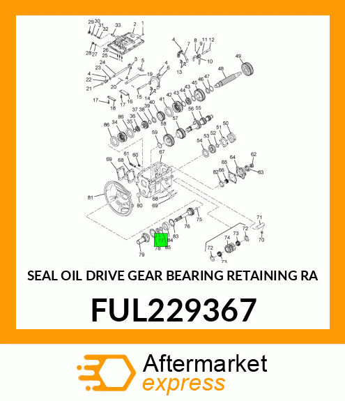 SEAL OIL DRIVE GEAR BEARING RETAINING RA FUL229367