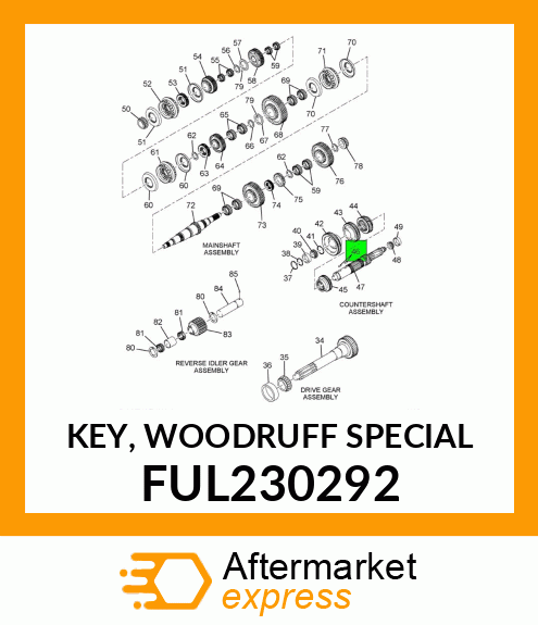 KEY, WOODRUFF SPECIAL FUL230292