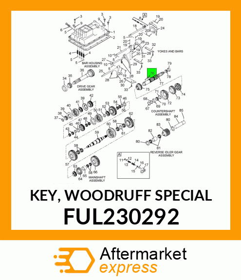 KEY, WOODRUFF SPECIAL FUL230292