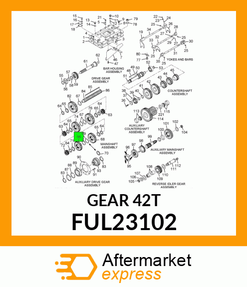 GEAR MAIN SHAFT OVER DRIVE FUL23102