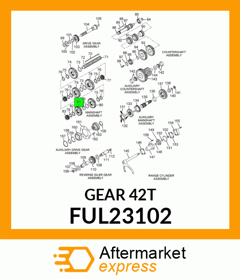 GEAR MAIN SHAFT OVER DRIVE FUL23102