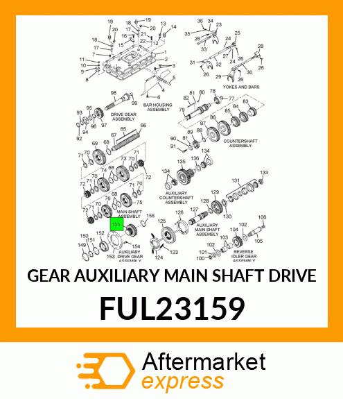 GEAR AUXILIARY MAIN SHAFT DRIVE FUL23159