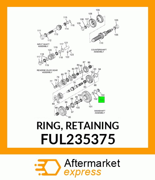 RING, RETAINING FUL235375