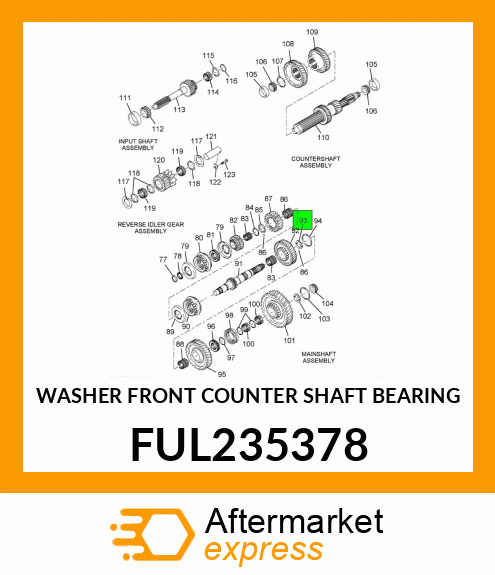 WASHER FRONT COUNTER SHAFT BEARING FUL235378