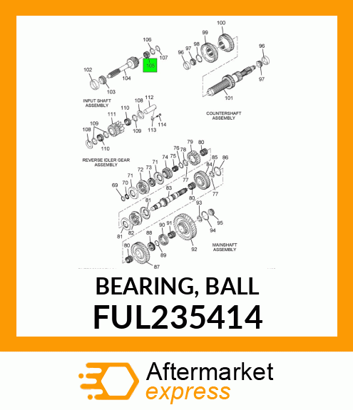 BEARING, BALL FUL235414