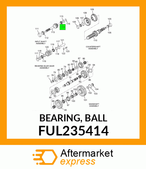 BEARING, BALL FUL235414