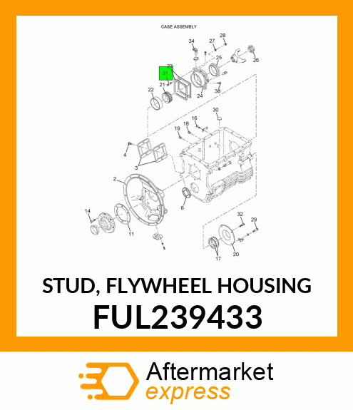 STUD, FLYWHEEL HOUSING FUL239433