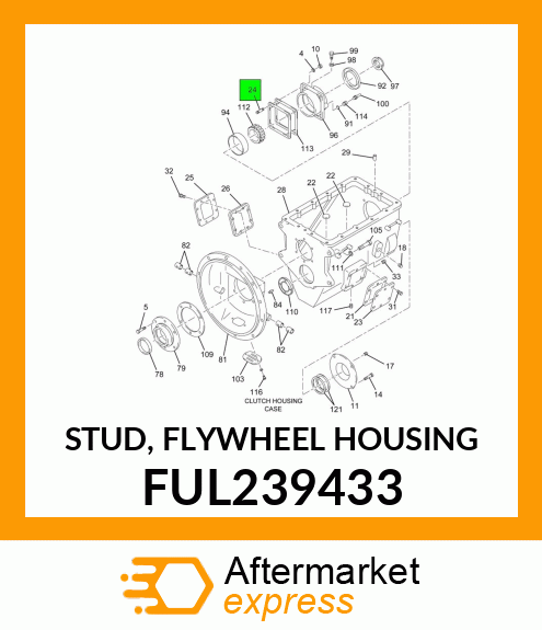 STUD, FLYWHEEL HOUSING FUL239433