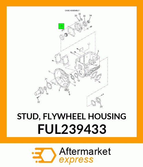 STUD, FLYWHEEL HOUSING FUL239433