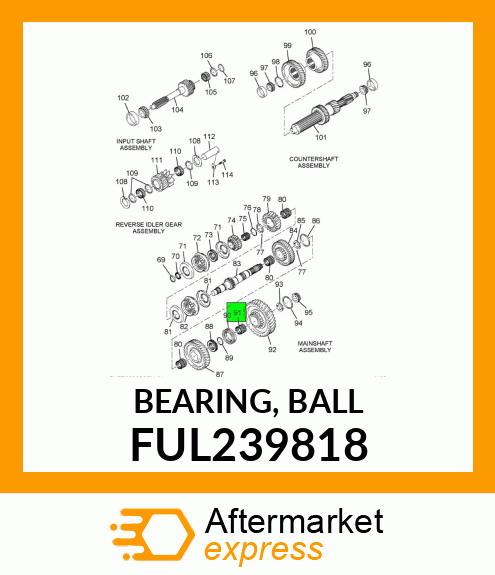 BEARING, BALL FUL239818