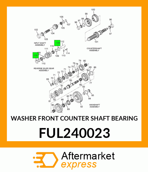 WASHER FRONT COUNTER SHAFT BEARING FUL240023