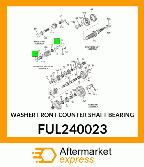 WASHER FRONT COUNTER SHAFT BEARING FUL240023