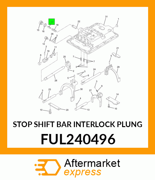 STOP SHIFT BAR INTERLOCK PLUNG FUL240496