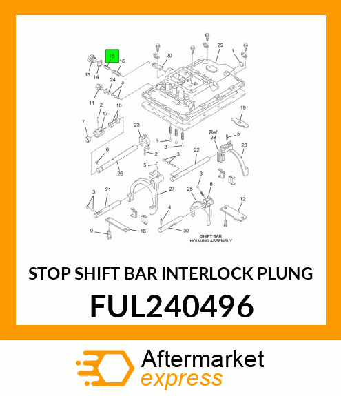 STOP SHIFT BAR INTERLOCK PLUNG FUL240496