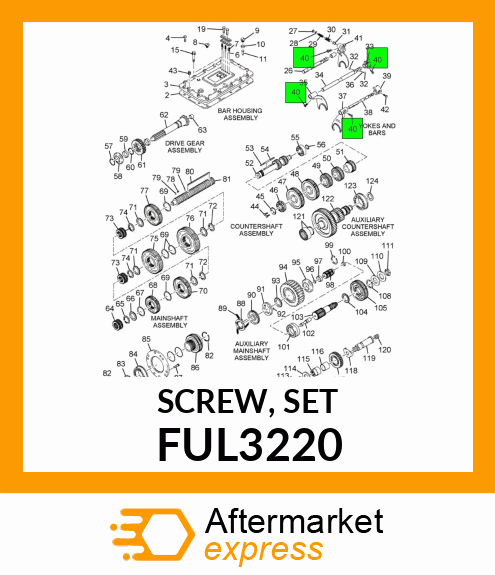 SCREW, SET FUL3220