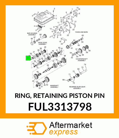 RING, RETAINING PISTON PIN FUL3313798