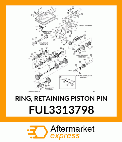 RING, RETAINING PISTON PIN FUL3313798